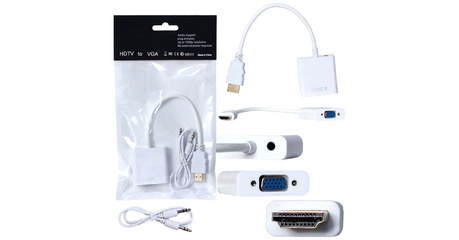 Разъём HDMI(m)-VGA(f)+AUX