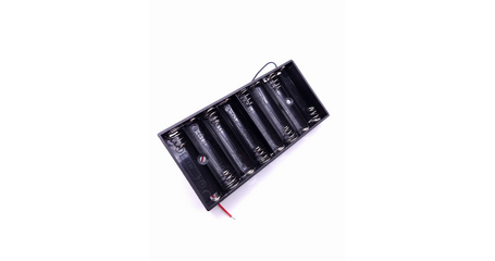 Батарейный отсек AA 8х1 с проводами, для элементов питания типа AA, открытый