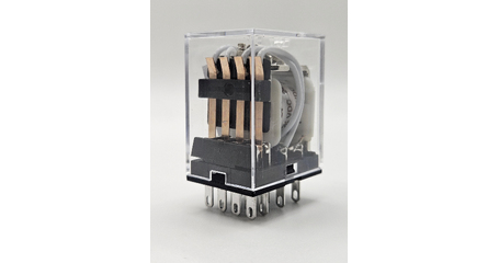 Реле электромагнитное HJQ-22F-24VDC-4Z, 24V, 5A, 2(NO - NC); 4PDT - 14pin, form 4C